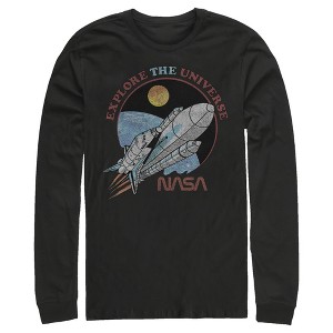 Men's NASA Explore The Universe Circle Portrait Long Sleeve Shirt - 1 of 3