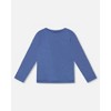 Deux par Deux Boy Organic Cotton Long Sleeve T-Shirt Blue - 3 of 4