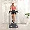 HFYee Walking Pad Treadmill 300 LB Capacity with Armrest, LED Display and Silent Motor, Portable Treadmill for Home Gym, 1 to 7.6 MPH - 3 of 4