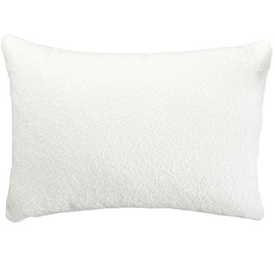 White Boucle 14x20 Indoor Outdoor Pillow