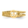 Black Bow Jewelry Peace Sign Toe Ring in 14 Karat Yellow Gold - 5mm - 4 of 4