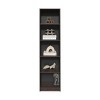 INFURNIC Decorative Bookshelf Compact Bookcase with 5 Shelves Slim Profile Storage Solution Modern Style, Brown, 11.77"*17.72"*71.1" - 4 of 4