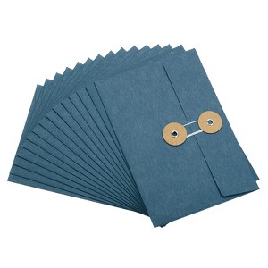 Unique Bargains Sturdy Paper Blank Card Envelopes with String Tie Closure 15 Pcs - 1 of 4