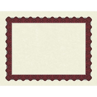Great Papers Certificates 8.5" x 11" Beige and Mattec Red 25/Pack (934125)