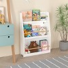 GlasFlength Decorative Bookshelf Creative and Unique Styling, Multifunctional Storage with Open Display Bookshelves, White,22.83”*7.08”*31.88" - 2 of 4