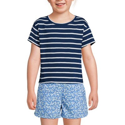 Lands' End Kids Short Sleeve Slub Crewneck Top