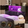 Aheaplus Bed Frame with LED Light and Charging Station - 3 of 4