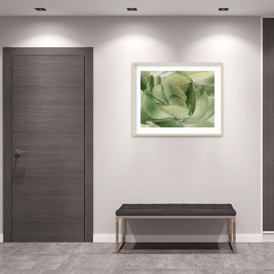 Large Green Botanical-Inspired Wood Framed Wall Art Print