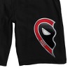Deadpool 3 Deadpool Best Friend Heart Men's Black Sleep Pajama Shorts - 2 of 3