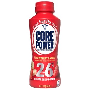 Core Power Strawberry Banana 26G Protein Shake - 14 fl oz Bottle - 1 of 4