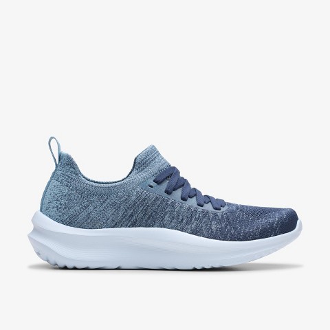 Обувь Clarks Cloudsteppers Womens Solevana Lace Blue Combination Shoes 7.5 Wide
