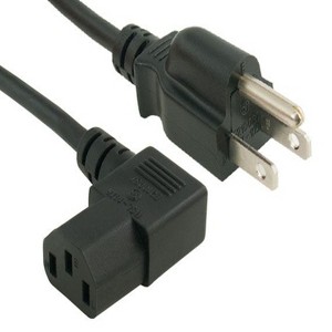 SANOXY 2 PACK of 6ft Universal Right Angle Power Cord (NEMA 5-15P to IEC320 C13R) - 1 of 1