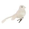 Northlight Sparkly Glitter Bird Clip-On Christmas Ornament - 5" - White - 3 of 4