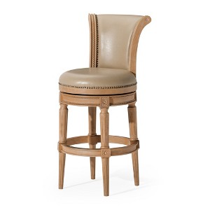 Maven Lane Pullman Swivel High Back Vegan Leather Bar Height Bar Stool - 1 of 4