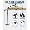 10FT Offset Patio Umbrella,  UPF 50+, Easy Tilt, 8 Ribs for Backyard, 360° Rotating Cantilever Hanging Umbrella for Pool, Deck, Garden - 2 of 4