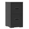 ORRD 2-Drawer Metal Vertical File Cabinet, Lock & Card Slot - Fits A4/Legal/Letter, Narrow Design, Black - 3 of 4
