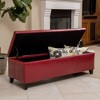 Kumasinova Upholstered Storage Ottoman, Contemporary Ottoman with Storage, 51.25" Ottoman Bench, Entryway Bench, Foot Stool with Pressure Hinges - 4 of 4