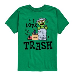 Boys' - Sesame Street - I Love Trash Short Sleeve Graphic T-Shirt - 1 of 4