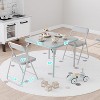 Acekool 3-Piece Folding Table and Chairs Set, Portable Kids Table with Soft Cushion Seats, No Assembly - 2 of 4
