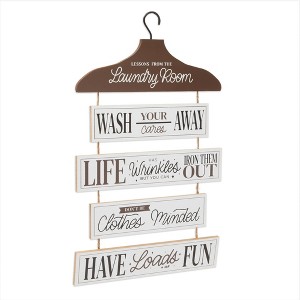 Farmlyn Creek Rustic Hanging Wall Decor, Lessons from The Laundry Room Sign (11.8 x 19.7 in) - 1 of 4