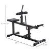 SEVOBAL Home Gyms Adjustable Leg Workout Bench with Olympic Weight Posts and Padded Seat for Strength Training, Black, 42.91"*18.9"*6.1" - 3 of 4