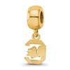 Black Bow Jewelry 14k Yellow Gold Plated Sterling Silver South Carolina Gamecocks NCAA Bead Charm - 4 of 4