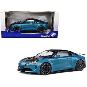 2023 Alpine A100 Radicale Blue Metallic with Carbon Hood and Top 1/18 Diecast Model Car by Solido - 1 of 4