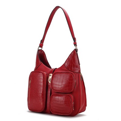 MKF Collection Daphne Crocodile-embossed Vegan Leather Shoulder by Mia K