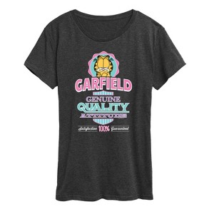 Women's - Garfield - Collegiate Genuine Quality Attitude Short Sleeve Graphic T-Shirt - 1 of 4