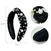 Wrapables Wide Knotted Headbands, Top Knot Headbands for Women and Girls, Jewel Black - 2 of 4