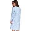 YafeMarte Women’s Long Sleeve Soft Plush Nightgown with Floral Lace Trim Design - 3 of 4