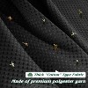 LunaLulinlk Black Waffle Textured Fabric Shower Curtain - 4 of 4