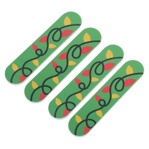 Unique Bargains Christmas Style Multifunctional Nail File Manicure Tool 4 Pcs - 1 of 4