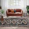Washable Vintage Oriental Rug Non Slip Low Pile Rug Soft Throw Floor Cover Retro Medallion Foldable Indoor Carpet for Living Room Bedroom Playroom - 2 of 4