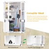 Whisen Outdoor Garden Storage Cabinet with Lockable Door & Waterproof Roof, Mini Greenhouse Cold Frame for Backyard Patio Lawn - 3 of 4