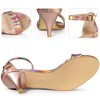 Perphy Women's Open Toe Buckle Ankle Strap Kitten Heel Sandals - 3 of 4