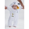 PEANUTS Baby Cozy Faux Sherling Zip Up Cosplay Coverall Newborn to Infant - 2 of 4