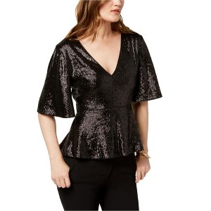 Rachel Zoe Womens Sequin Clover Baby Doll Blouse - 1 of 1