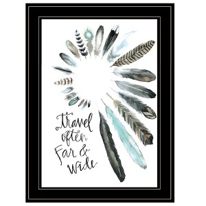 "Travel Often Far and Wide" by Masey St, Ready to Hang Framed Print, Black Frame - 1 of 1