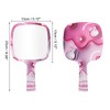 Unique Bargains Durable Square Handheld Mirror Rose Red Pink 1 Pc - 2 of 3