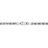 Black Bow Jewelry 4mm 14k White Gold Solid Diamond Cut Rope Chain Necklace - 4 of 4