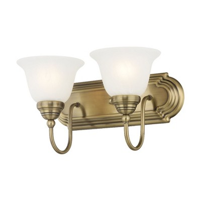 Livex Lighting Belmont 2 - Light Vanity in  Antique Brass