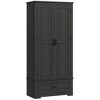 HOMCOM 69" Tall Farmhouse Kitchen Pantry Storage Cabinet with Drawer and Adjustable Shelves - 4 of 4