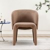 Modern Upholstered Accent Chair With Teddy Fabric, Single Sofa Side Chair For Bedroom, Dining Room Or Living Room Seating-Maison Boucle - 2 of 4