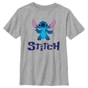 Boy's Lilo & Stitch Experiment 626 Halftone Smile T-shirt - Athletic ...