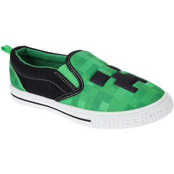 Minecraft Boys' Slip-On Shoes for Little Kids, Sport Skate Shoe Casual
