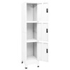 VidaXL Locker Cabinet White 15 in.x17.7 in.x70.9 in. Steel - 3 of 4
