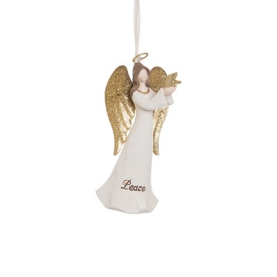 Gallerie II Peace Angel Polyresin Holiday Christmas Xmas Ornament