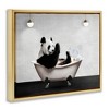 Stupell Industries Panda in Modern Bubble Bath Floating Frame Canvas Art - 2 of 4