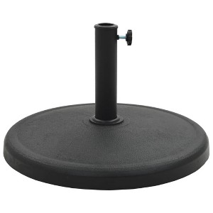 vidaXL Parasol Base Black Polyresin Medium Tough Parasol Base Round - 1 of 4